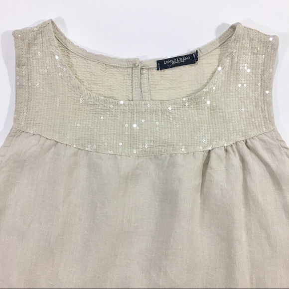 LUNGO L'ARNO Linen Shift Dress - Picture 2 of 5